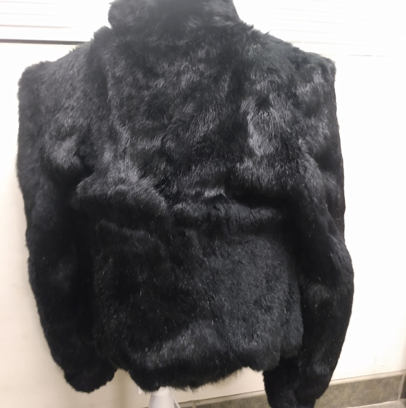 💯 rabbit fur black rabbit coat - Picture 7 of 13